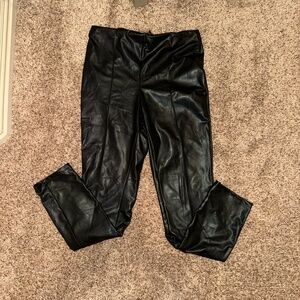 Black Leather Leggings